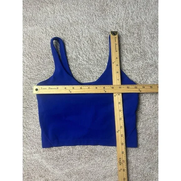 Lululemon Align Tank Top Riverside Blue Size 6 Nulu Yoga Workout Bra - Picture 3 of 10
